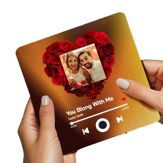 Album kylskåpsklistermärken - Dekorativ musik ram  foton för par