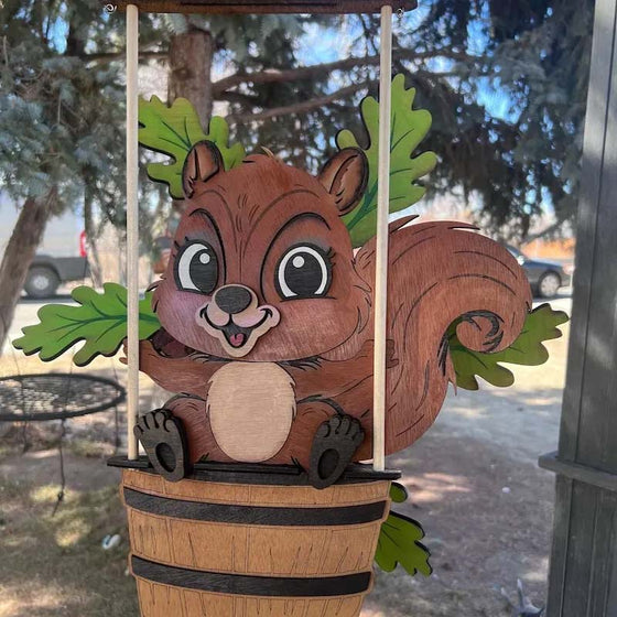 Trädgårdsdekoration med vindpinnar med djur