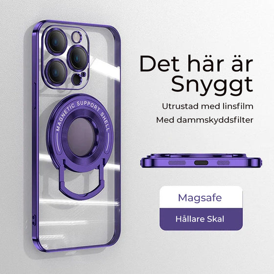 Magnetisk hållare med pläterat telefonfodral för iPhone