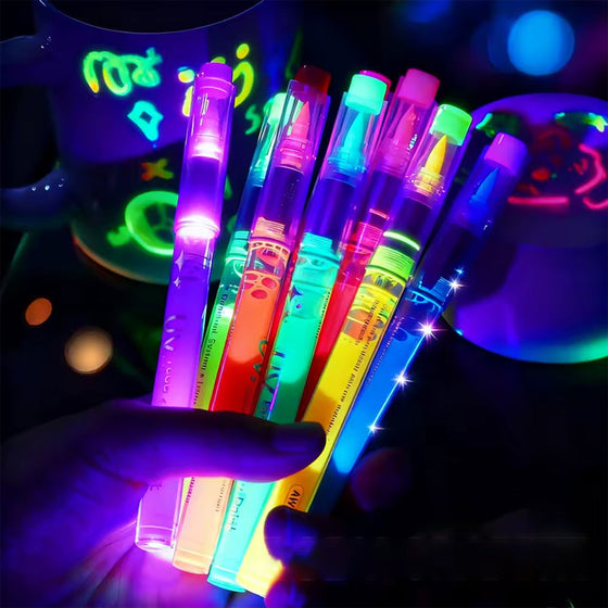 UV-neon ansiktsfärgspennor – 12 färger