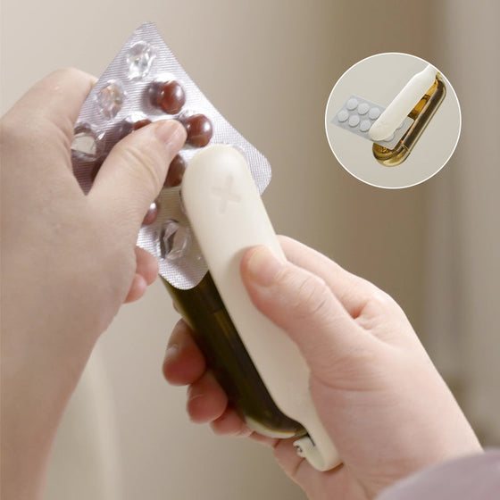 2 I 1 Bärbar Enkel Pill Extractor &amp; Lagdelt Organizer