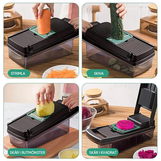 Multifunktionellt grönsaksskärset