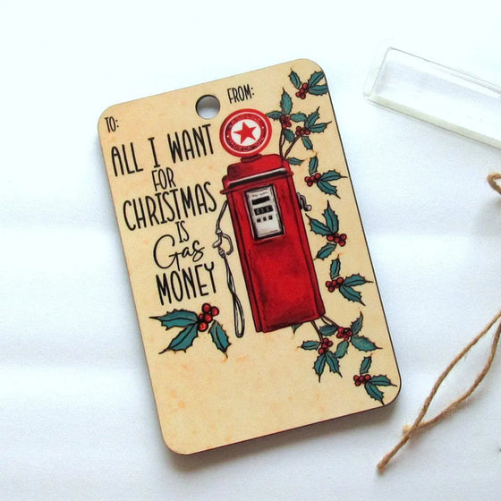 Julklappshållare med jultomte