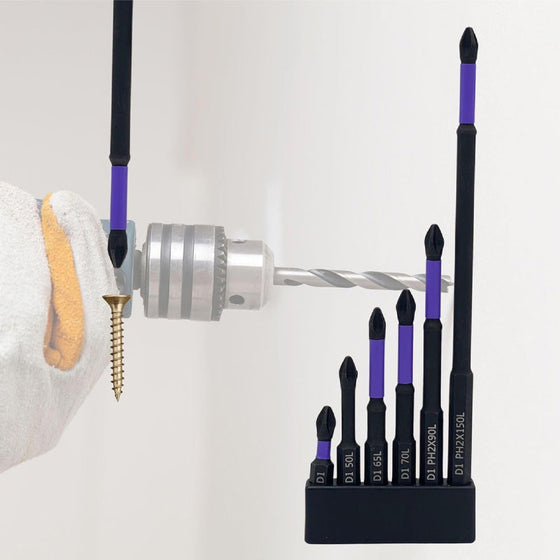 Lila halkfria skruvmejselbitar set