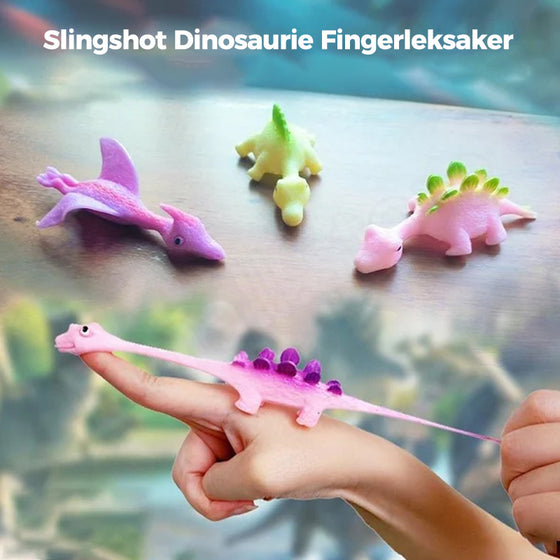 Fingerleksaker med slungskott Dinosaurier (10 st)