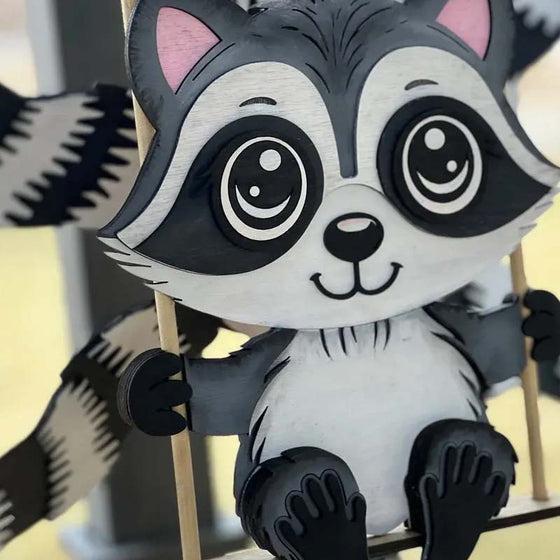 Trädgårdsdekoration med vindpinnar med djur