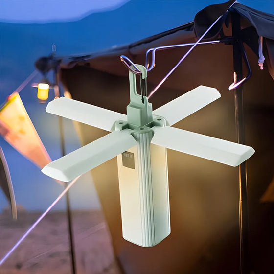 Fyrblads vikbar campinglampa