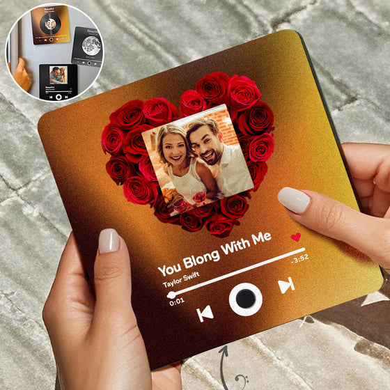 Album kylskåpsklistermärken - Dekorativ musik ram  foton för par