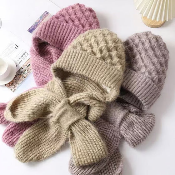 🎄Vinter mångsidig stickad huvsjal för kvinnor