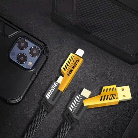 4 i 1 PD 65W snabbladdningskabel