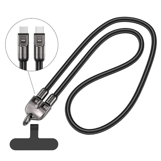 2-I-1 Snabbladdnings Datakabel & Nackrem För Telefon