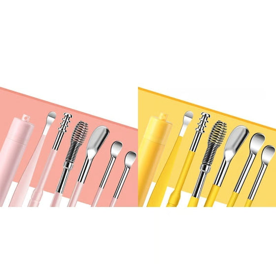 6-Pack Set Med Spiralformade öronmassageverktyg I Rostfritt Stål