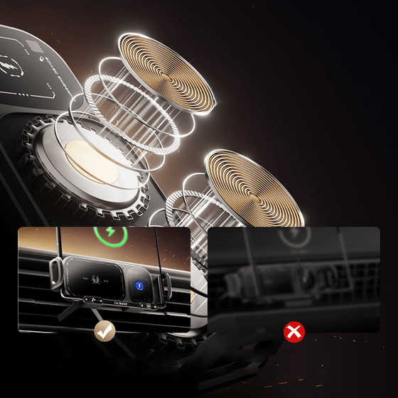 Trådlös Laddningsstation Med Roterande Mobilhållare För Bil