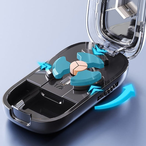 💊 Bärbar pillerskärare och organisatör