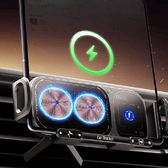 Trådlös Laddningsstation Med Roterande Mobilhållare För Bil