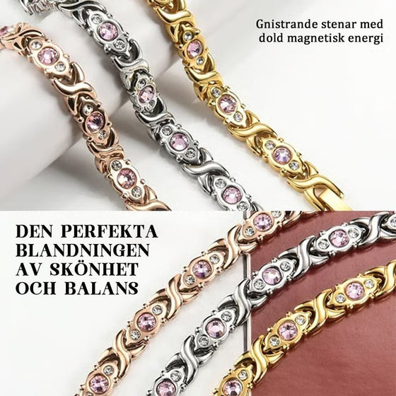 Diamantbesatt magnetiskt armband
