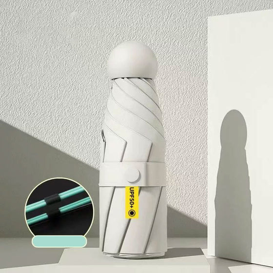 Fickparaply med sol- och regnskydd