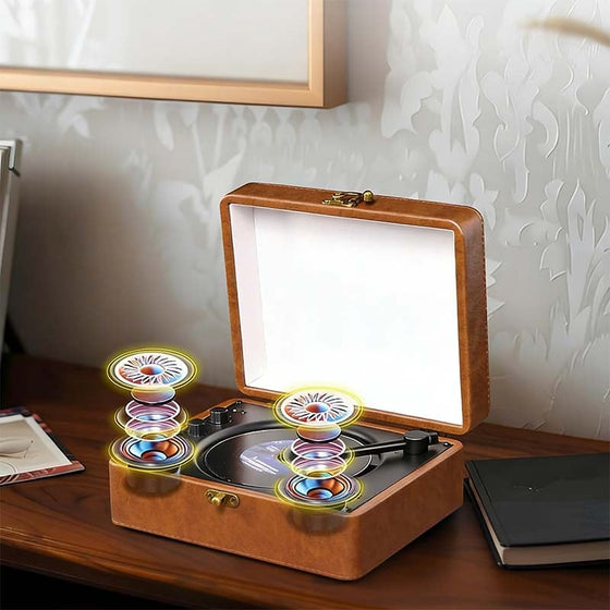 Bärbar retro CD-spelare med Bluetooth-ljud