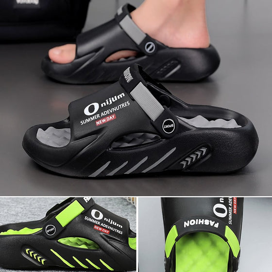 Sommarslip-on sandaler med halkskydd