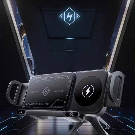 Vikbar bilhållare för mobiltelefon