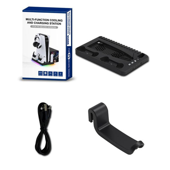 Laddningsstation Kylstativ för Dual PS5 Kontroller