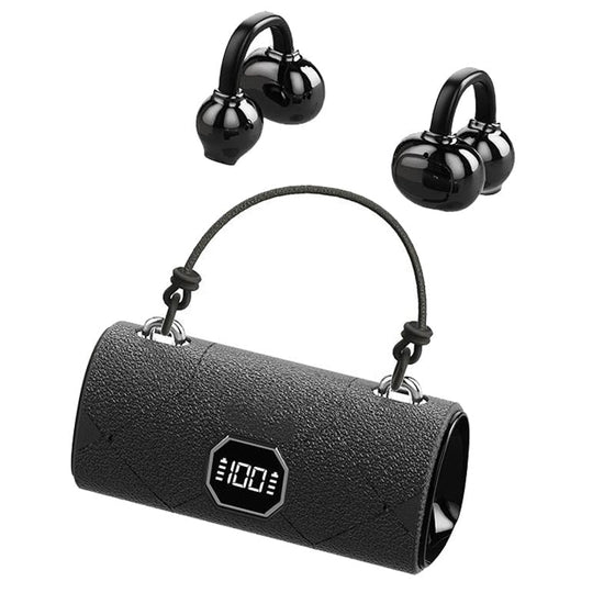 Trendiga trådlösa hörlurar med clip-on-funktion