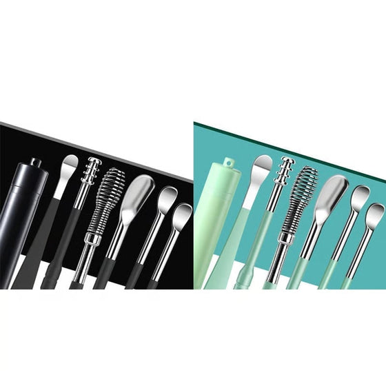 6-Pack Set Med Spiralformade öronmassageverktyg I Rostfritt Stål