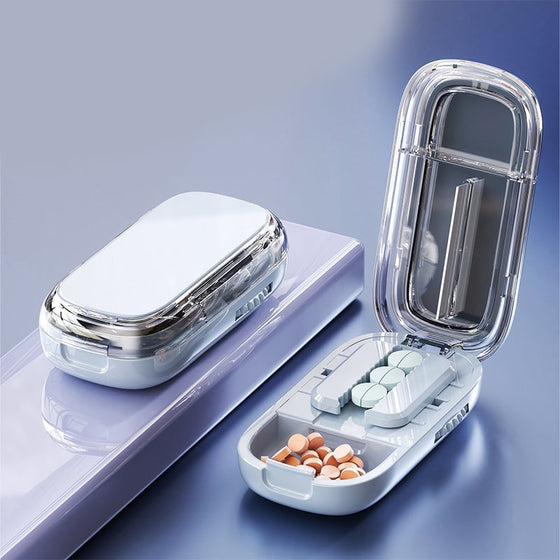 💊 Bärbar pillerskärare och organisatör