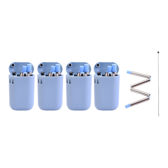 Hopfällbart sugrör i rostfritt stål