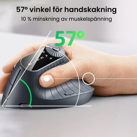Ergonomisk trådlös mus med trippelanslutning