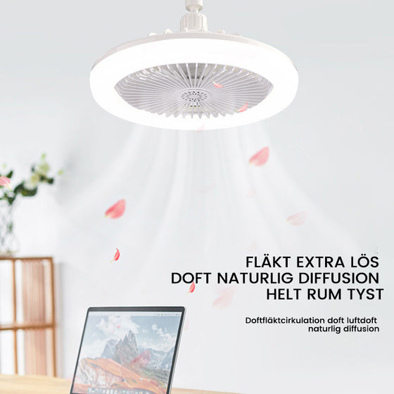2-i-1 Aromaterapi LED-fläktlampa