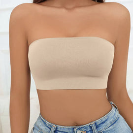 Halkfri tub-bh för kvinnor utan axelband eller foder