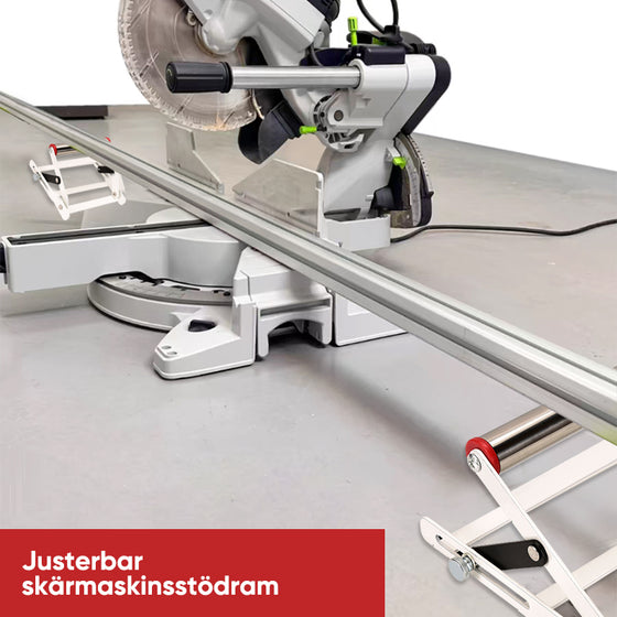 Justerbar stödram för maskinen