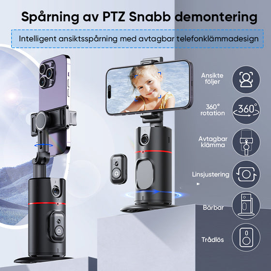 360° Smart Tracking Gimbal med Ansiktsigenkänning