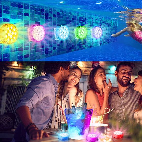 Fjärrstyrd poolundervattenslampa