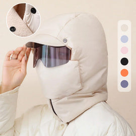 Vindtät heltäckande utomhusmask med glasögon