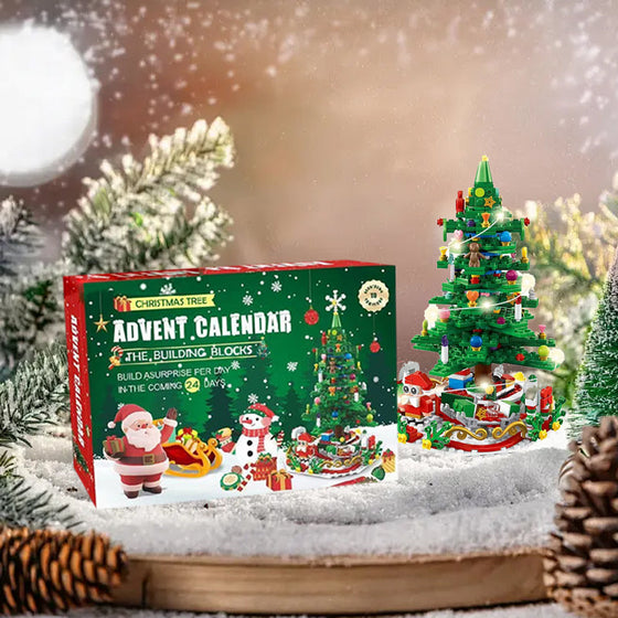 Adventskalender med julgran