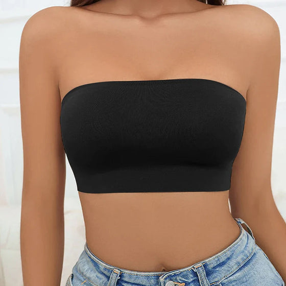 Halkfri tub-bh för kvinnor utan axelband eller foder