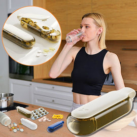 2 I 1 Bärbar Enkel Pill Extractor &amp; Lagdelt Organizer