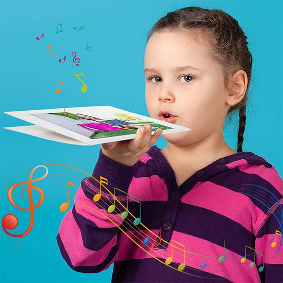 Handgjord tecknad ljudhälsningskort