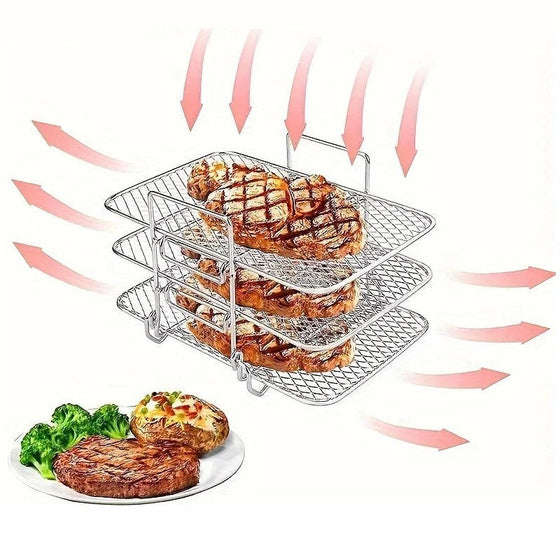 Dehydratorställ i rostfritt stål med flera lager