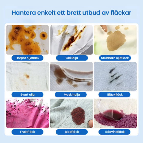 Tyggodsvänlig kraftfull fläckborttagningsrengöringsspray