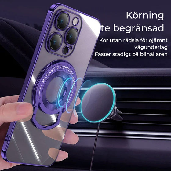 Magnetisk hållare med pläterat telefonfodral för iPhone