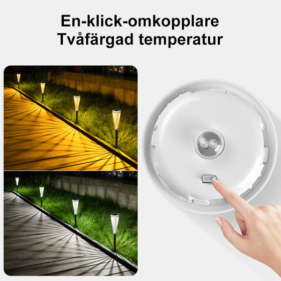 Solljus för trädgårdsstigar (2st)
