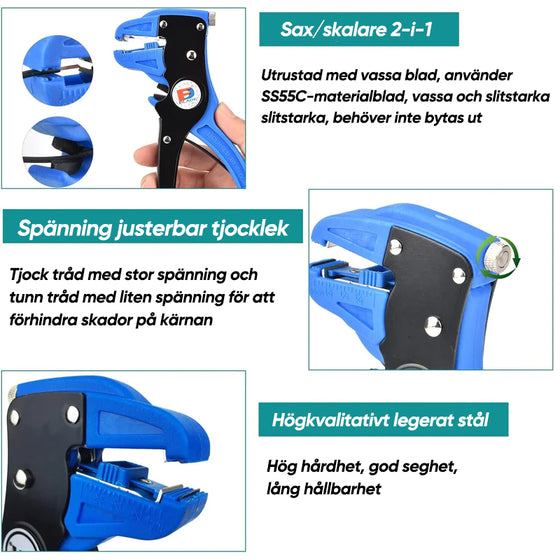 2 i 1 kabelstrippverktyg