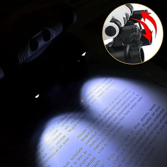 Förstoringsglasögon Med LED-Lampor För Dubbla ögon