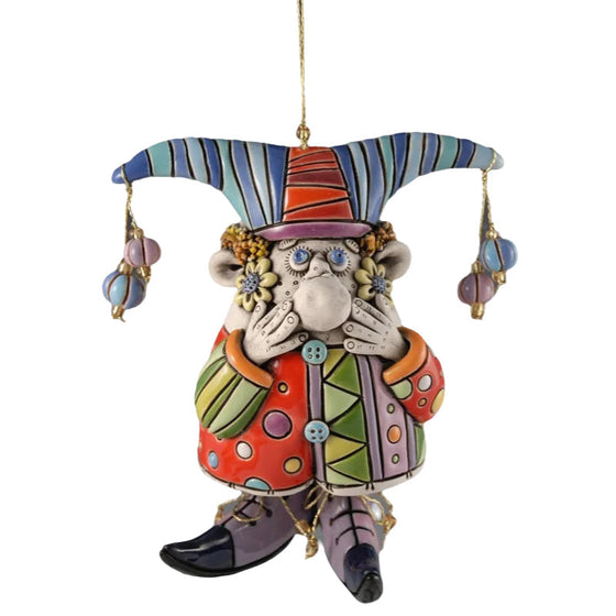 Färgglada ornament med narrklocka