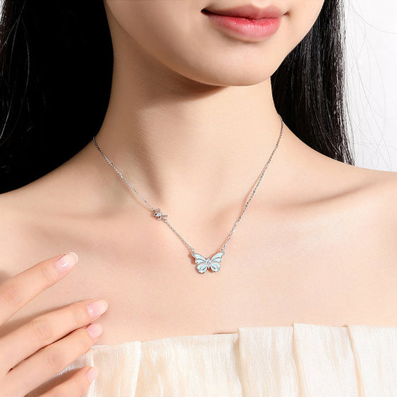Drömfjäril Lysande Halsband & Armband