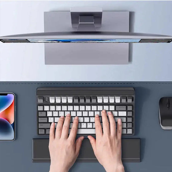 Handledsstöd för tangentbord med förvaringslåda för skrivbordsavdelning