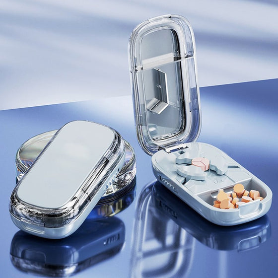 💊 Bärbar pillerskärare och organisatör
